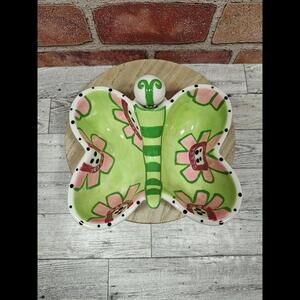 Hannabells by Johnna Elstob for Silvestri Butterfly Condiment Dip Serving Dish